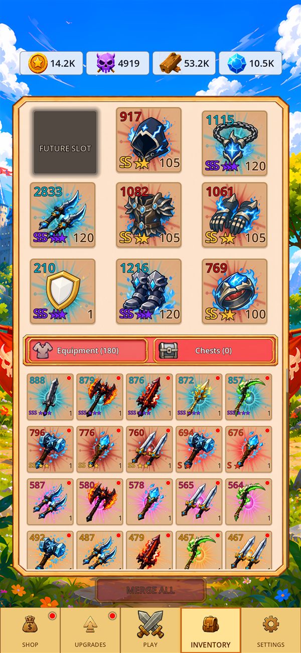 Hellswarm: Survivors equipment inventory
